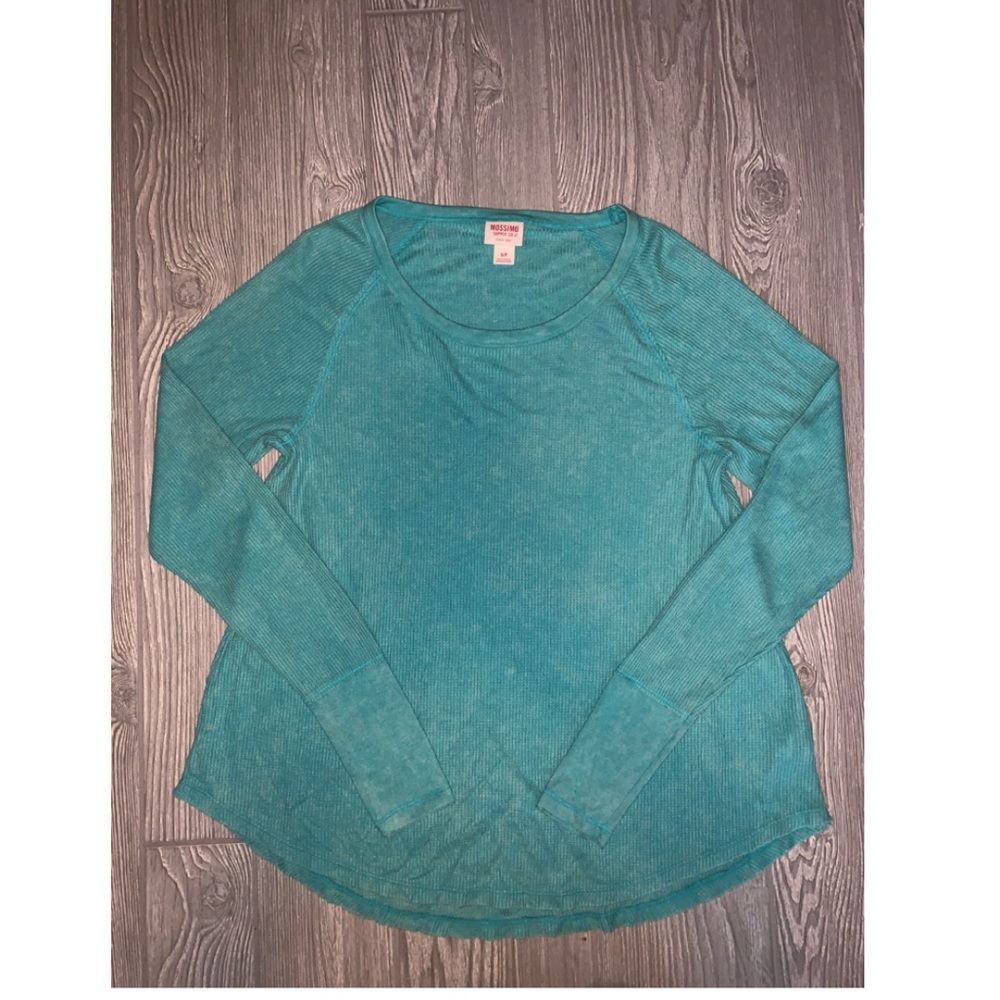 Long-Sleeve Waffle-Knit Shirt